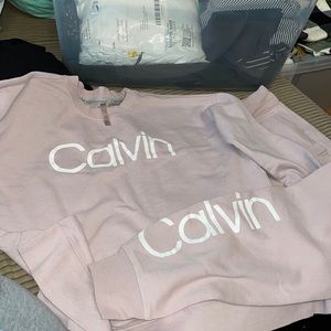 Blush pink Calvin Klein outfit